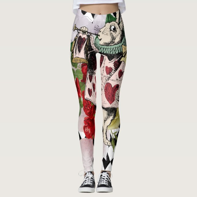 Vintage Alice in Wonderland Leggings (Front)