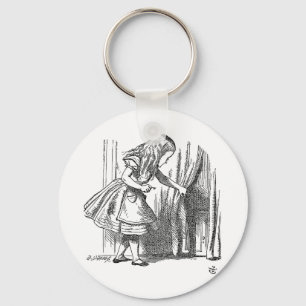 Vintage Alice in Wonderland looking for the door Keychain