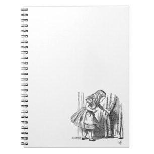 Vintage Alice in Wonderland looking for the door Notebook