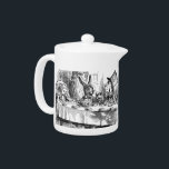 Vintage Alice in Wonderland Mad Hatter tea party<br><div class="desc">Vintage Alice in Wonderland Mad Hatter & rabbit tea party emo goth antique book drawing teapot.</div>