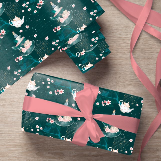 Vintage Alice In Wonderland Magical Decoupage  Wrapping Paper (Creator Uploaded)