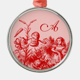 Vintage Alice in Wonderland Metal Ornament