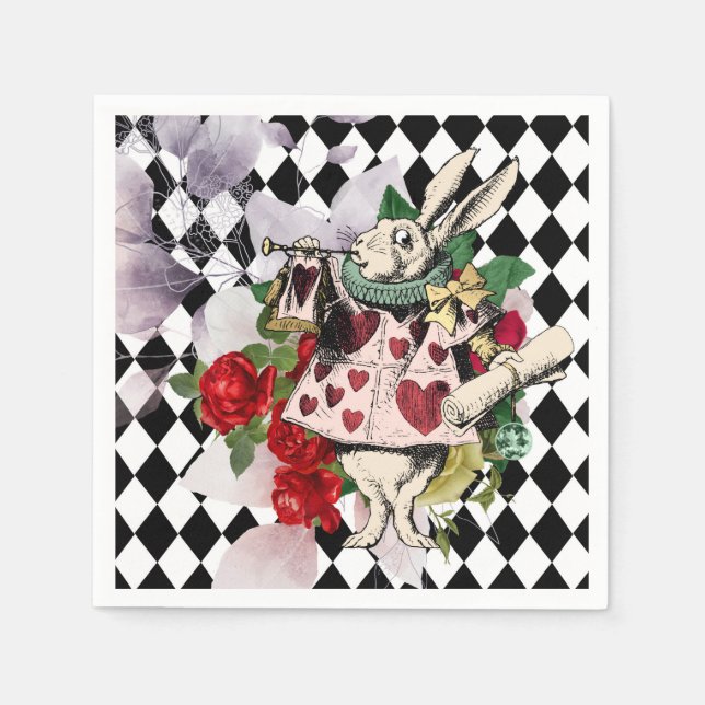 Vintage Alice in Wonderland Napkin (Front)
