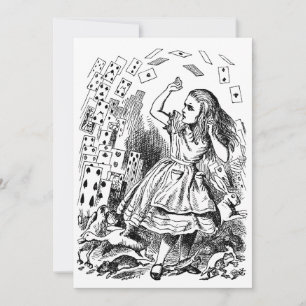 Vintage Alice in Wonderland, Playing Cards Flying