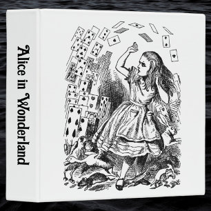 Vintage Alice in Wonderland, Playing Cards Flying Binder