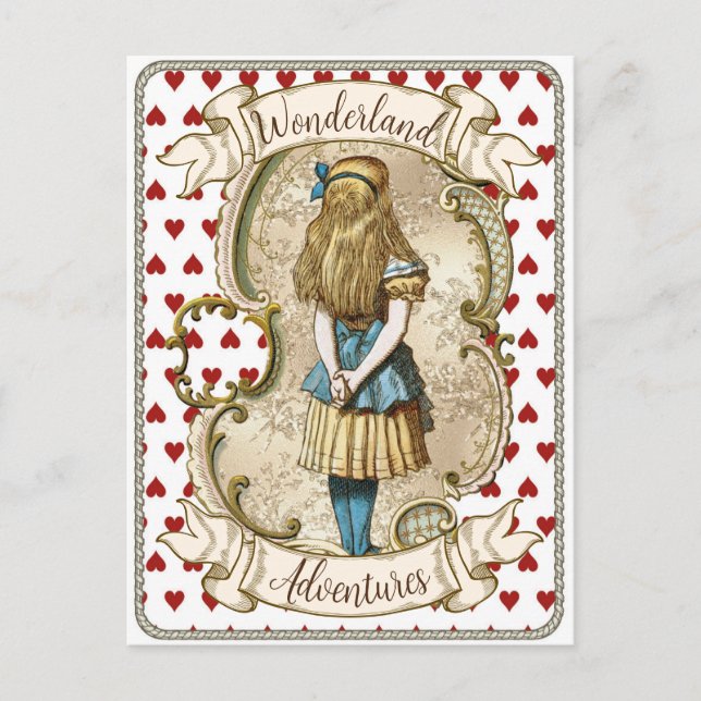 Vintage Alice in Wonderland Postcard (Front)