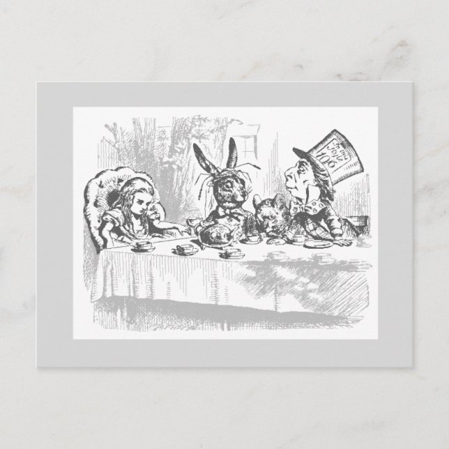 Vintage Alice in Wonderland Postcard (Front)