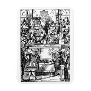 Vintage Alice in Wonderland, Queen of Hearts Trial Magnet