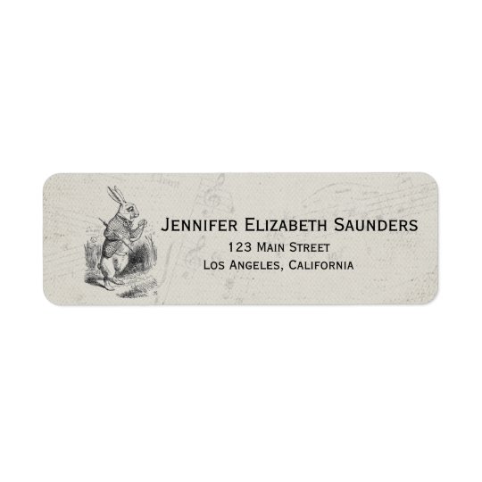 Vintage Alice in Wonderland Return Address Labels