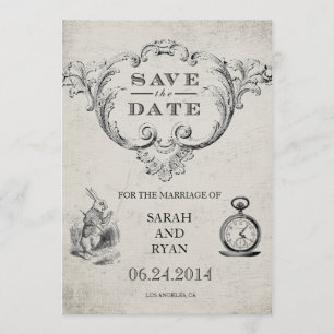 Vintage Alice in Wonderland Save the Date