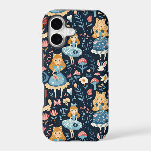 Vintage Alice in Wonderland Seamless Pattern 