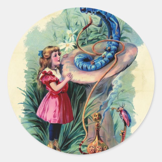 Vintage Alice In Wonderland Sticker (Front)