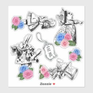 Vintage Alice in Wonderland Sticker Sheet