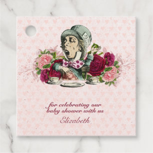 Vintage Alice In Wonderland Tea Party BABY SHOWER Favour Tags