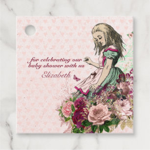 Vintage Alice In Wonderland Tea Party BABY SHOWER Favour Tags