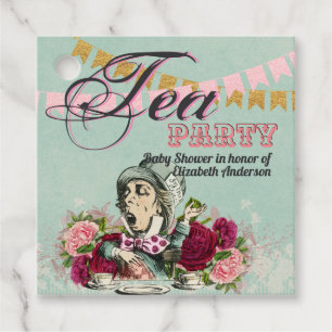 Vintage Alice In Wonderland Tea Party BABY SHOWER Favour Tags