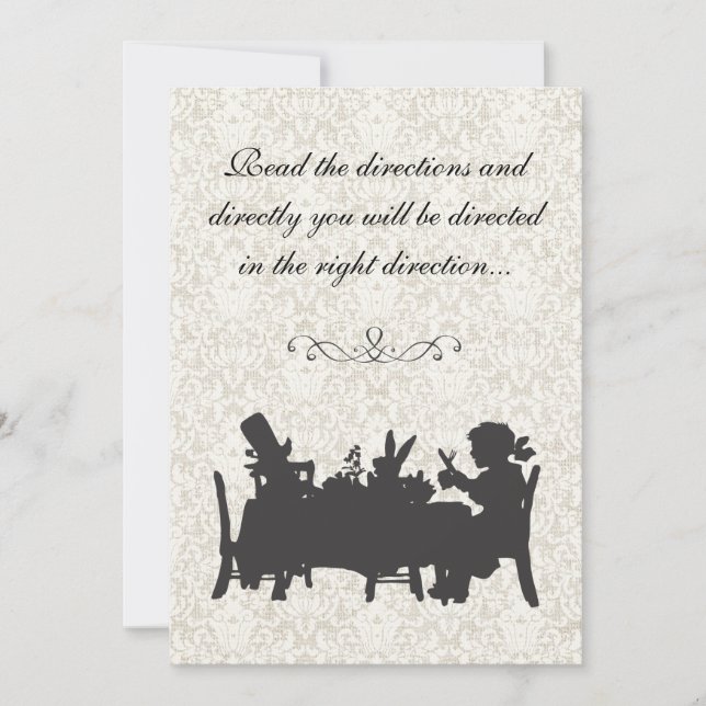 Vintage Alice in Wonderland Tea Party Birthday Invitation (Front)