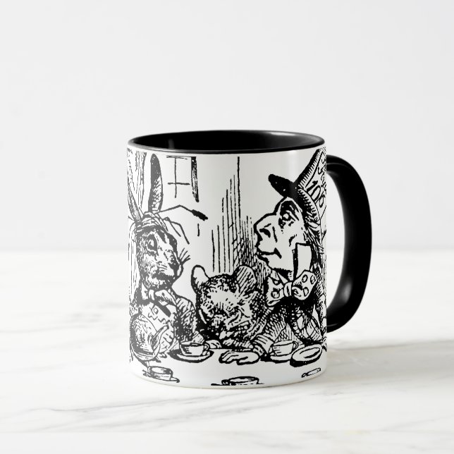 Vintage Alice in Wonderland, Tea Party Scene Mug (Front Right)
