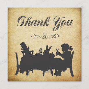 Vintage Alice in Wonderland Tea Party Thank You Card