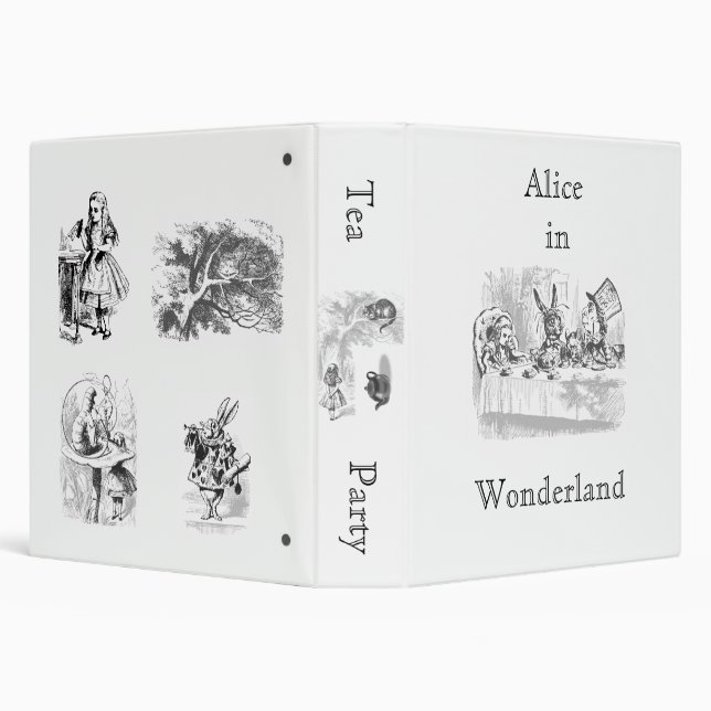 Vintage Alice in Wonderland Tea Planner Binder (Background)