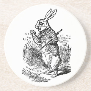 Vintage Alice in Wonderland the White Rabbit Watch Coaster