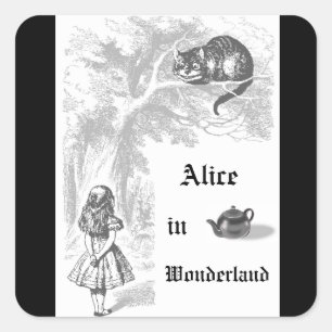 Vintage Alice in Wonderland Themed Party Sticker