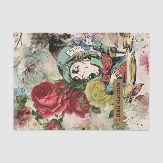 Vintage Alice in Wonderland Tissue Paper (Front)
