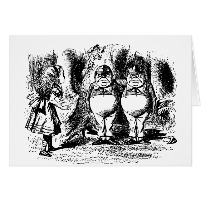Vintage Alice in Wonderland, Tweedledum Tweedledee (Front Horizontal)