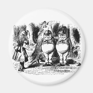 Vintage Alice in Wonderland, Tweedledum Tweedledee Magnet