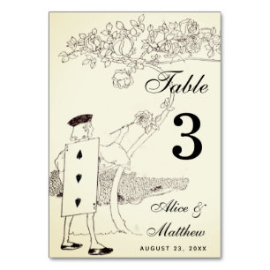 Vintage Alice in Wonderland Wedding 3 Playing Card