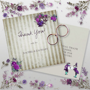 Vintage Alice in Wonderland Wedding Thank You Card