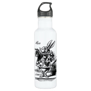 Vintage Alice in Wonderland White Rabbit as Herald 710 Ml Water Bottle