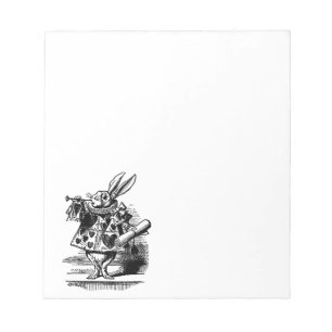 Vintage Alice in Wonderland White Rabbit as Herald Notepad