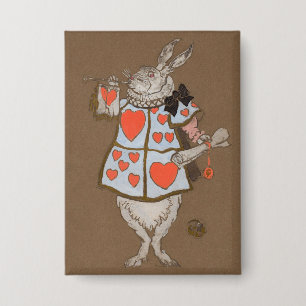 Vintage Alice in Wonderland White Rabbit Herald