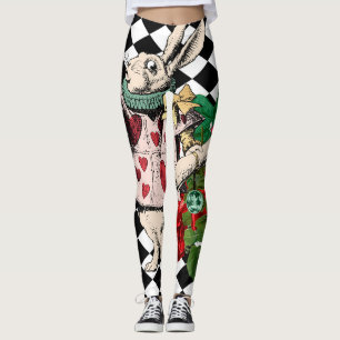 Women s Alice In Wonderland Leggings Tights Zazzle CA