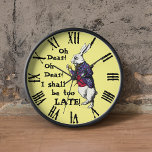 Vintage Alice in Wonderland White Rabbit Novelty Wall Clock<br><div class="desc">Vintage Alice in Wonderland Clock - Oh dear oh dear don't miss this one! Full of charm and character this brilliant clock is inspired by the white rabbit from the Alice in Wonderland book. This wall clock will add the perfect decorative touch to your home or office wall. A fantastic...</div>