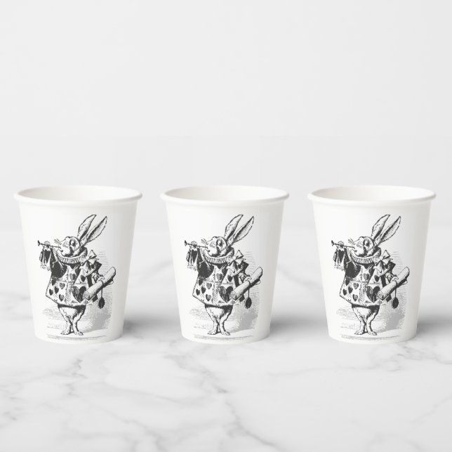 Vintage Alice in Wonderland White Rabbit Paper cup (Multi)