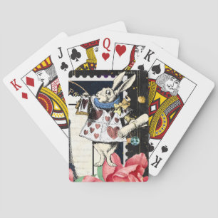 Vintage Alice in Wonderland White Rabbit Playing Cards