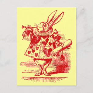 Vintage Alice in Wonderland White Rabbit Postcard