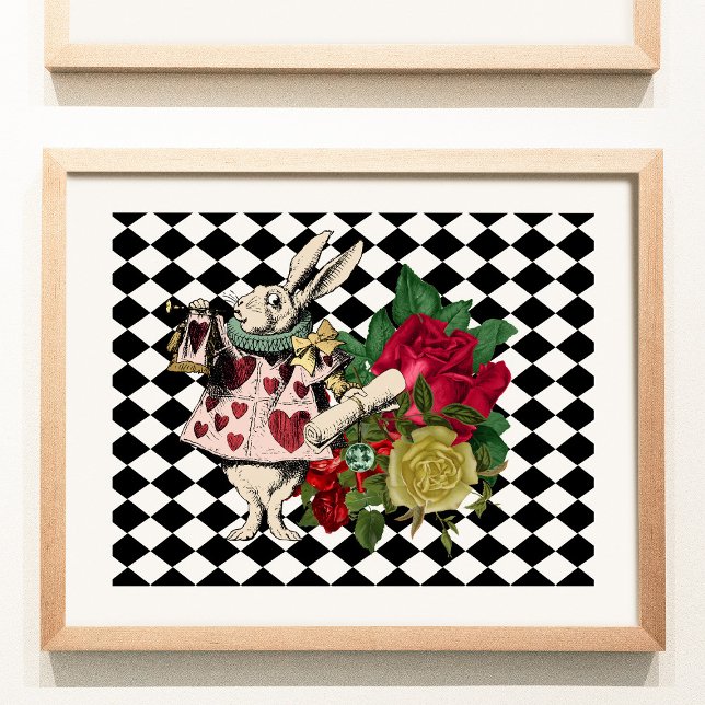 Vintage Alice in Wonderland White Rabbit Poster (Creator Uploaded)