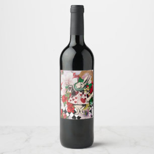 Vintage Alice in Wonderland Wine Label