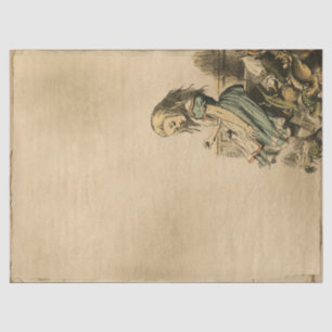 Vintage Alice in Wonderland with Animals Decoupage Tissue Paper