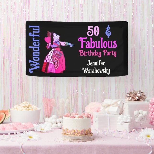 Vintage Alice in Wonderland Wonderful Birthday Banner (Party)