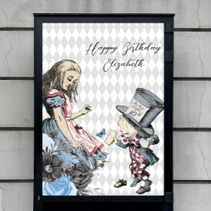 Vintage Alice & Mad Hatter Customizable Poster