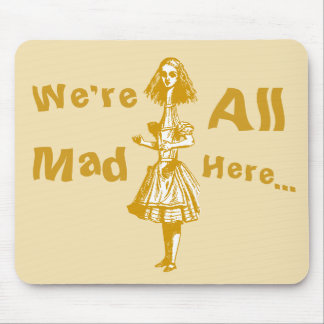 Vintage Alice Stretched in Wonderland Mouse Pad