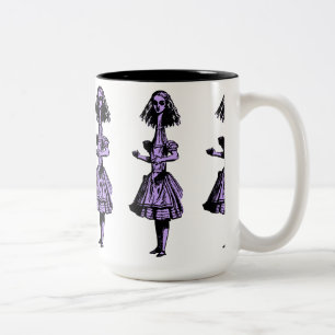 Vintage Alice Stretched in Wonderland Two-Tone Coffee Mug