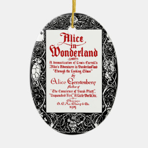 Vintage Alice Title Page Ceramic Ornament