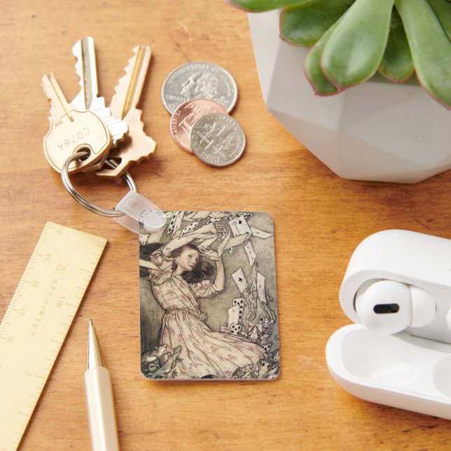 Vintage Alices Adventures in Wonderland by Rackham Keychain (Desk)
