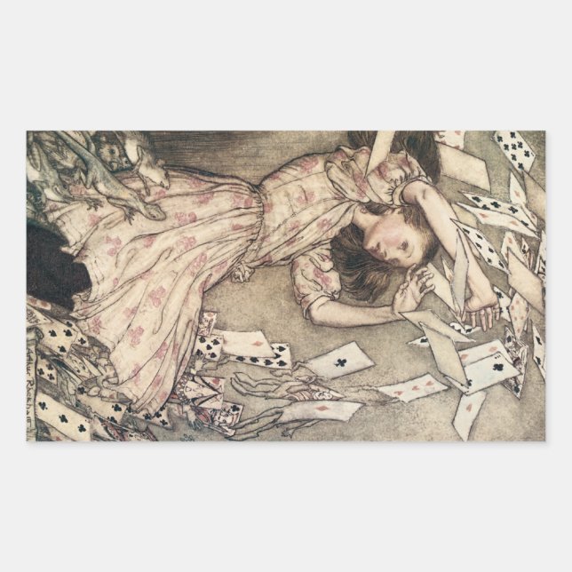 Vintage Alices Adventures in Wonderland by Rackham Sticker (Front)