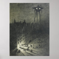Vintage Alien Invasion Illustration
